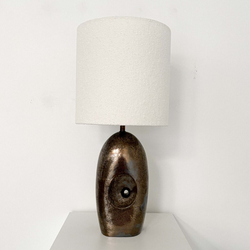 Metallic Large Non-Dual Sculptural Lamp