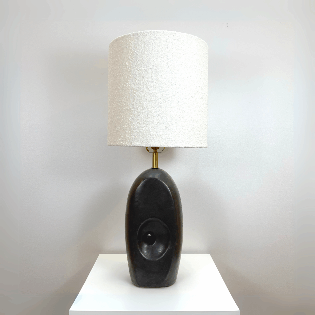 Matte Black Large Non-Dual Sculptural Lamp