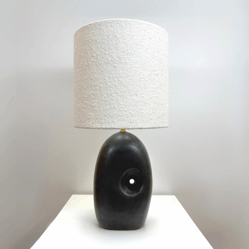 Matte Black Medium Non-Dual Sculptural Lamp