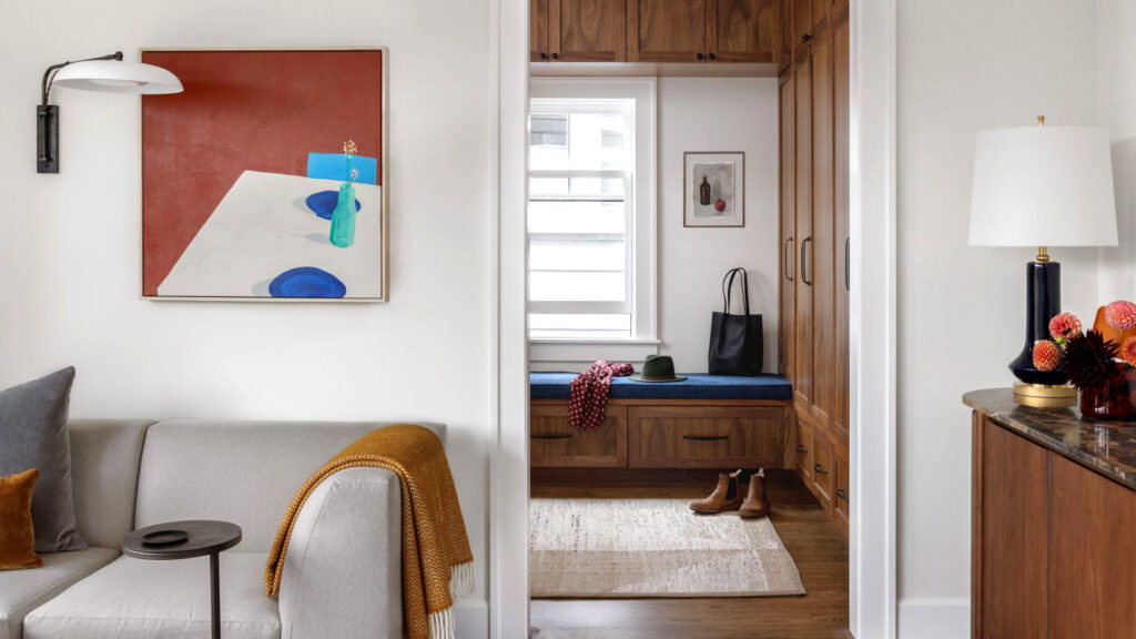 interior image with artwork on walls