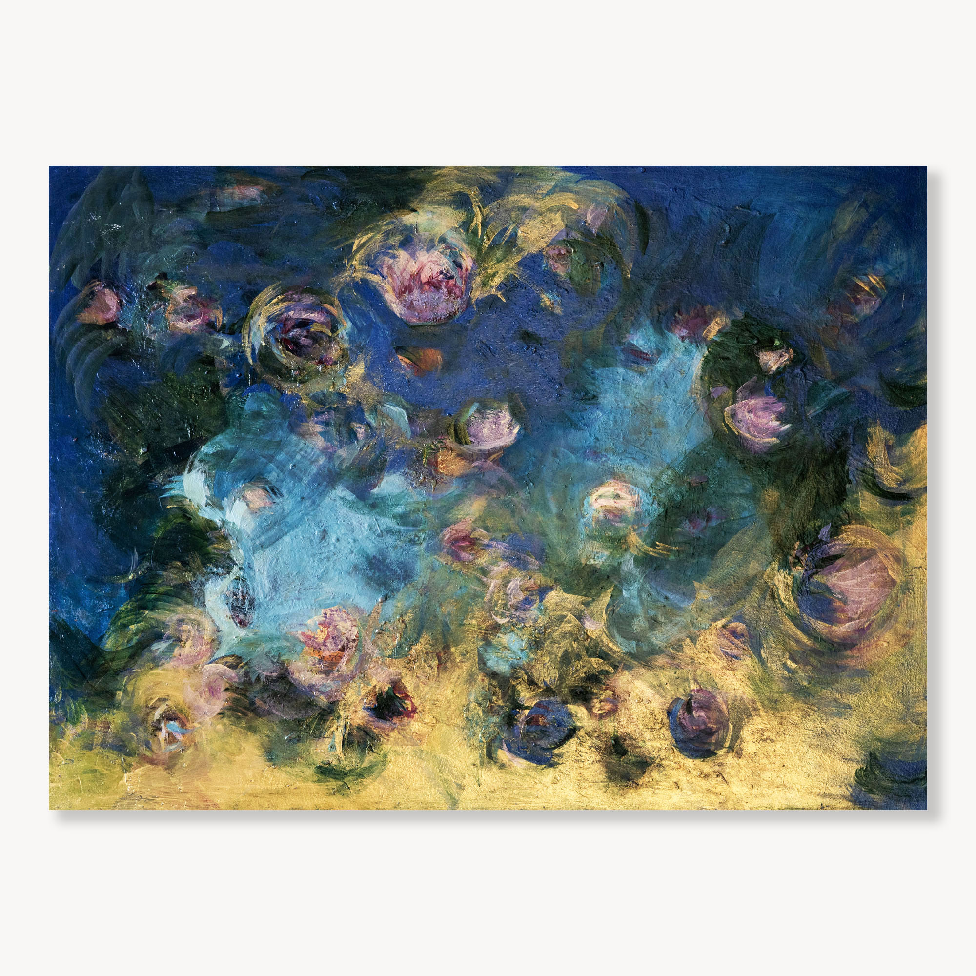 image of abstracted floral painting by guinevere johnson titled glisten